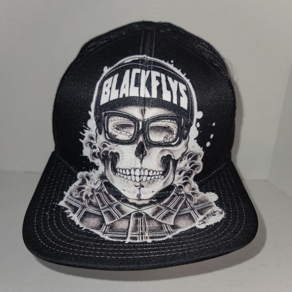 Black Flys BACKYARD HOMIE FLIP TRUCKER HAT BLACK LIMITED RELEASE EDITION